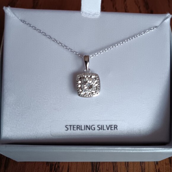 Belk & Co. Jewelry - New Belk & Co. /10 ct. t.w. Lab Grown Diamond Pendant Chain in Sterling Silver